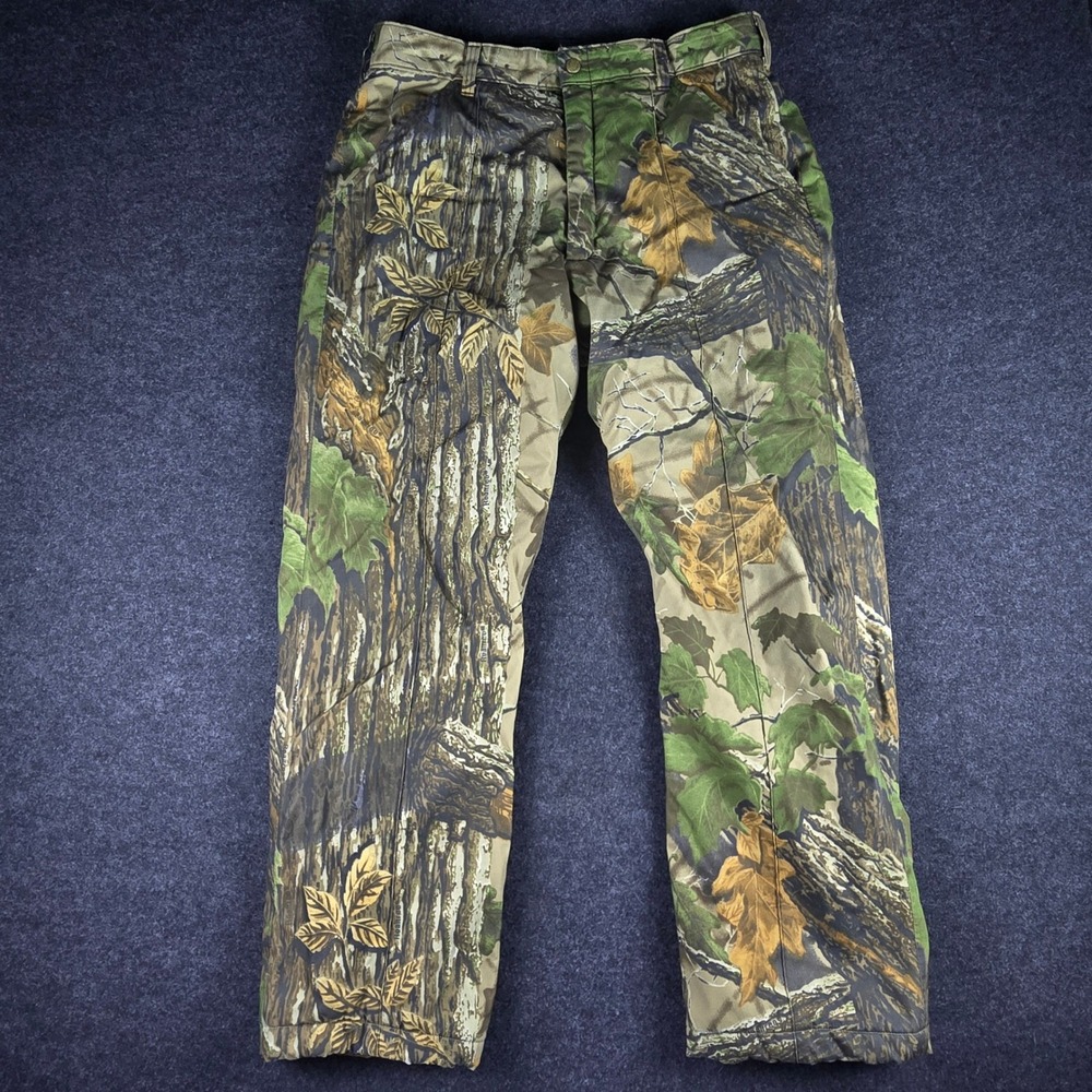 Vtg Cabela's Men's Camo Hunting Pants Gore-Tex Waterproof USA Made Size 33 x 29